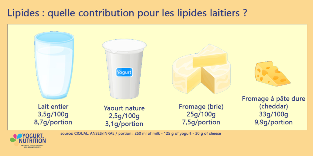 Lipides laitiers par produit - YINI