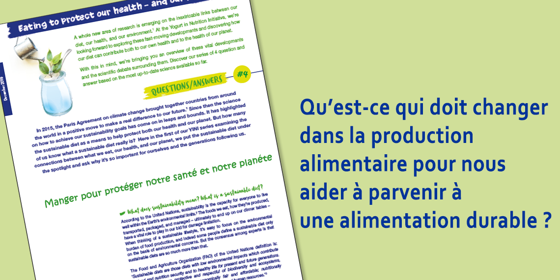 Que changer dans la production alimentaire pour une alimentation durable?